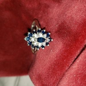 Sapphire 925 and CZ ring